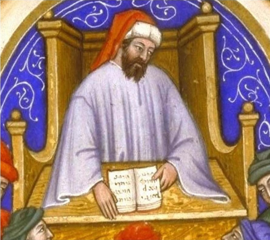 Boethius, Detail from a Medieval Miniature