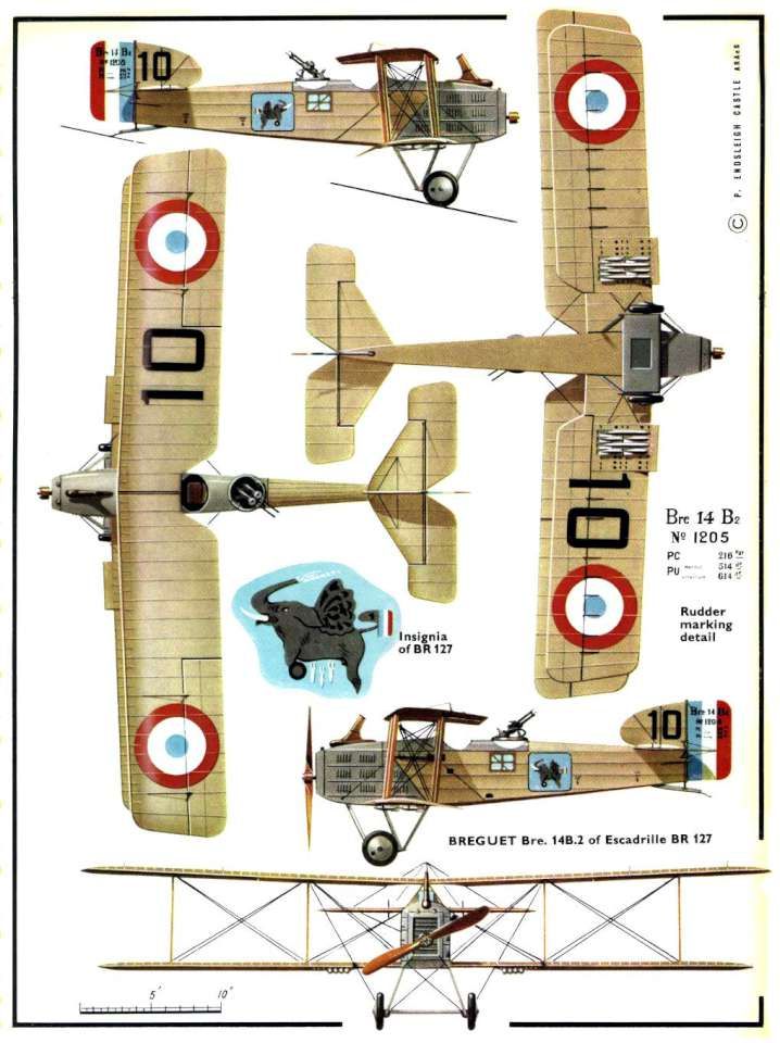 Breguet 14 - Breguet 14 (157) Page 02-960 Aircraft painting, Military aircraft