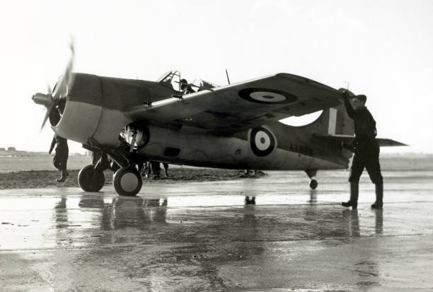 Brewster F2A Buffalo - War and Conflict, World War Two, Aviation, pic: March 1944, An American built Brewster F2A Buffalo single seat fighter aircraft in servic...