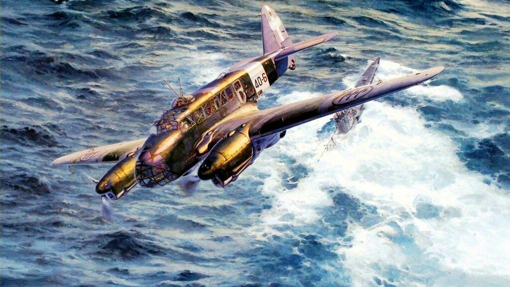 Caproni Ca.314 - 1941 Caproni Ca 314 -Shigeo Koike Airplane art, Aviation art