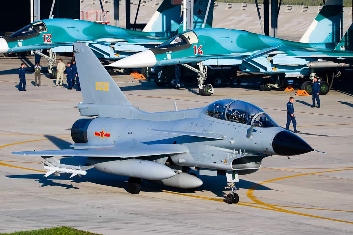 Chengdu J-10S fighter aircraft operated by the Chinese Air Force
