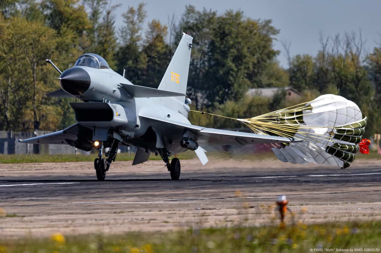Chengdu J-10 multi-purpose fighter aircraft in flight