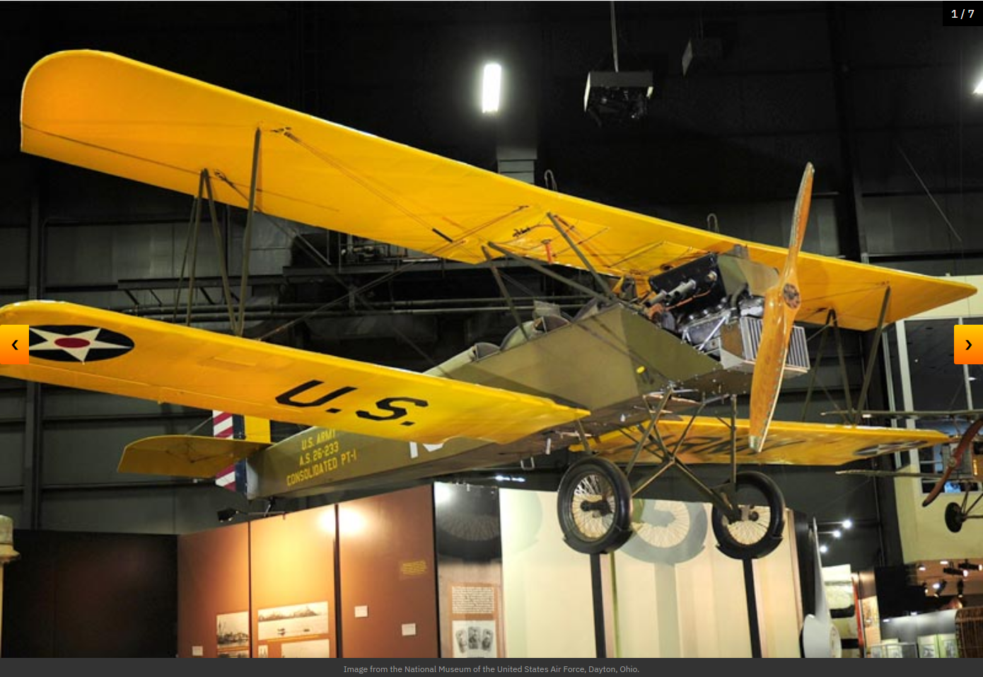 Consolidated PT-1 Trusty - Main menu hamburger icon Consolidated PT-1 Trusty Primary Trainer Biplane Aircraft