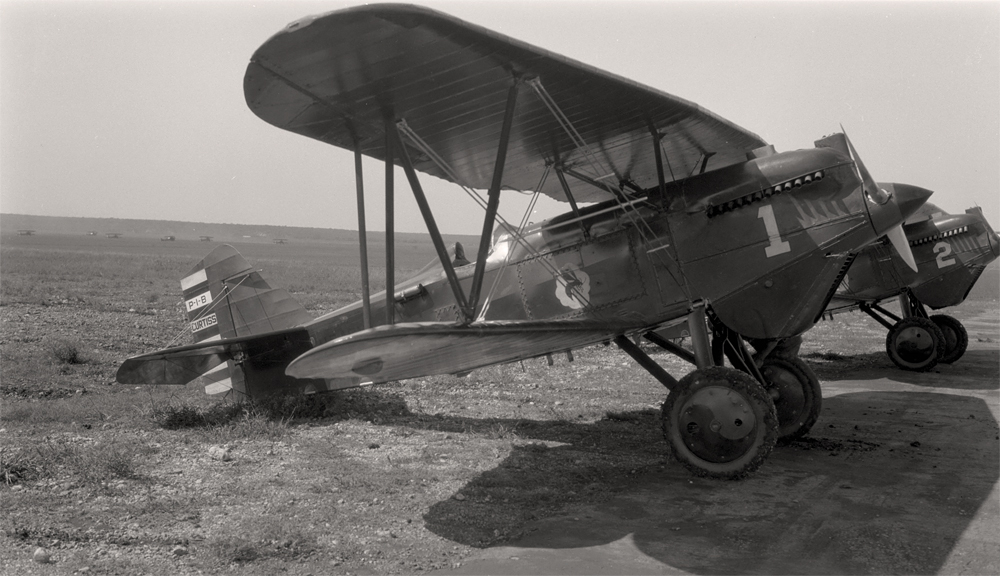 Curtiss P-1B Hawk biplane fighter in squadron service