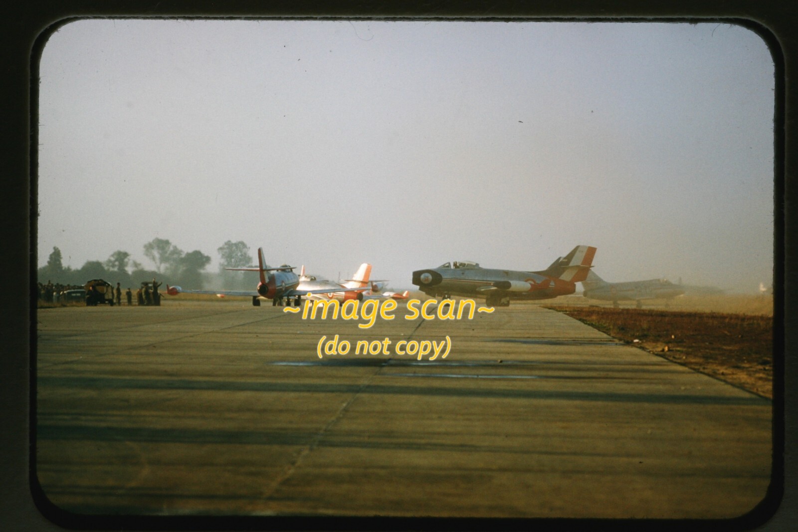 Dassault Ouragan - Patrouille de France Dassault Ouragan Aircraft in 1950s Kodachrome