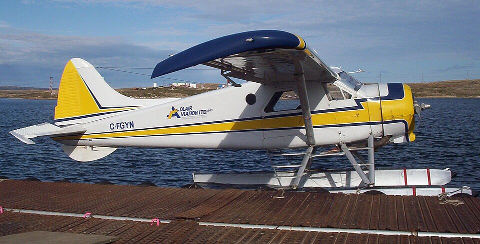 de Havilland Beaver floatplane on the water, showing the rugged utility aircraft associated with de Havilland Canada's postwar production.