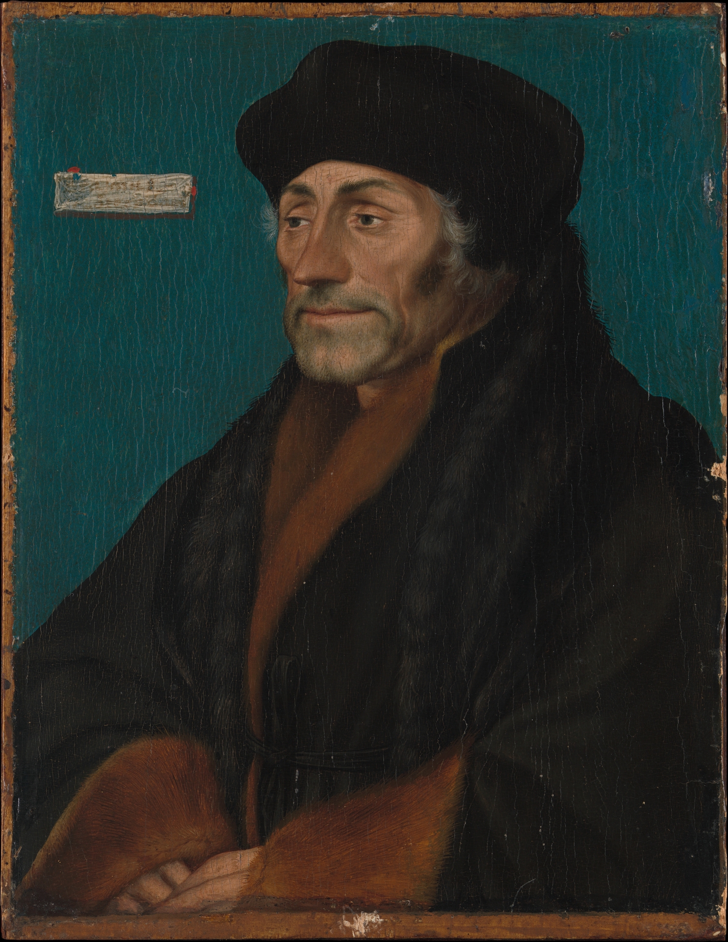 Holbein portrait of Erasmus at the Met