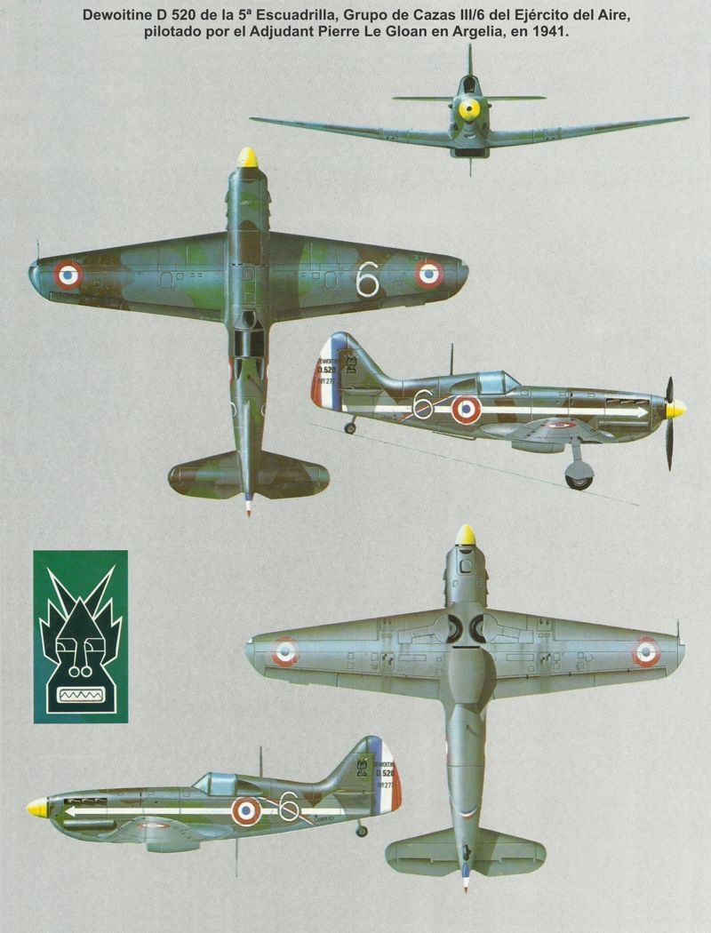 Dewoitine D.520 - Dewoitine D 520 of Pierre Le Gloan - Aces of Aviation - Military History