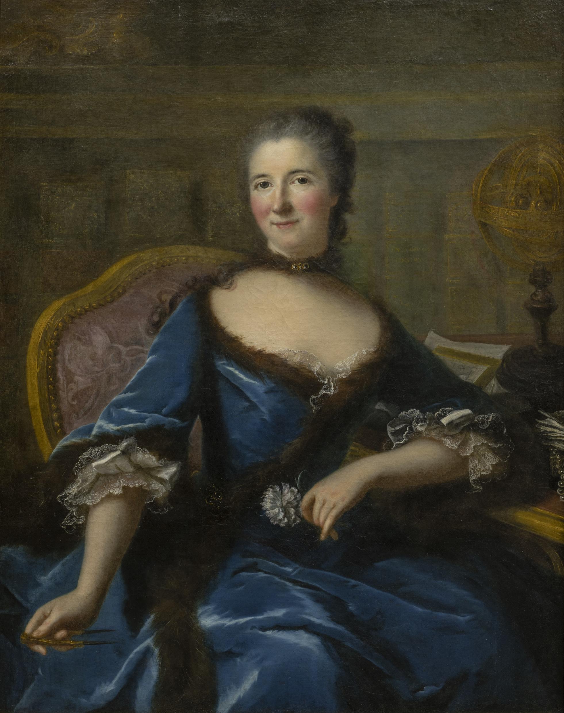 Émilie du Châtelet portrait by Marianne Loir