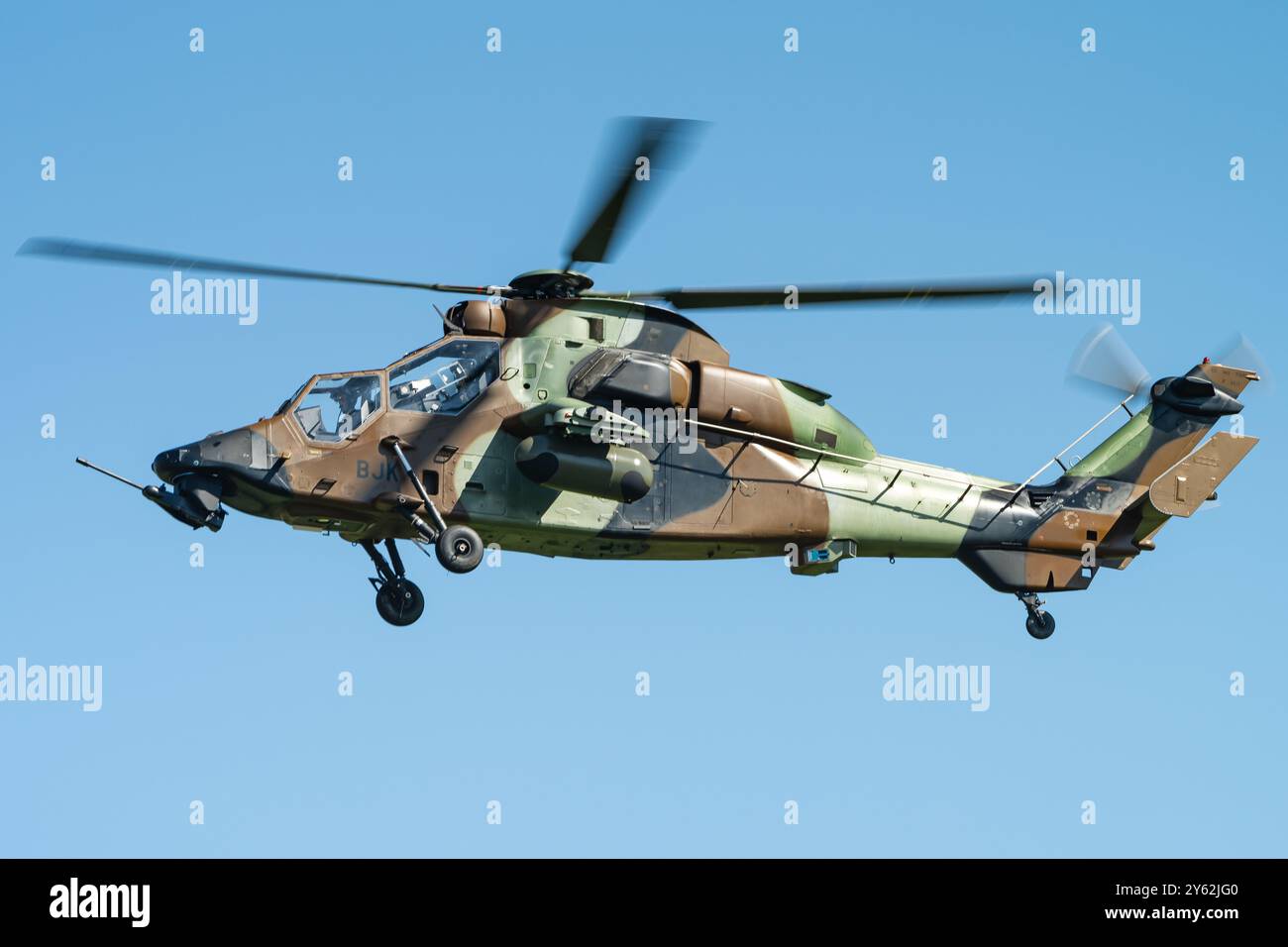 Eurocopter Tiger - The Eurocopter Tiger attack helicopter of the French Army Stock Photo