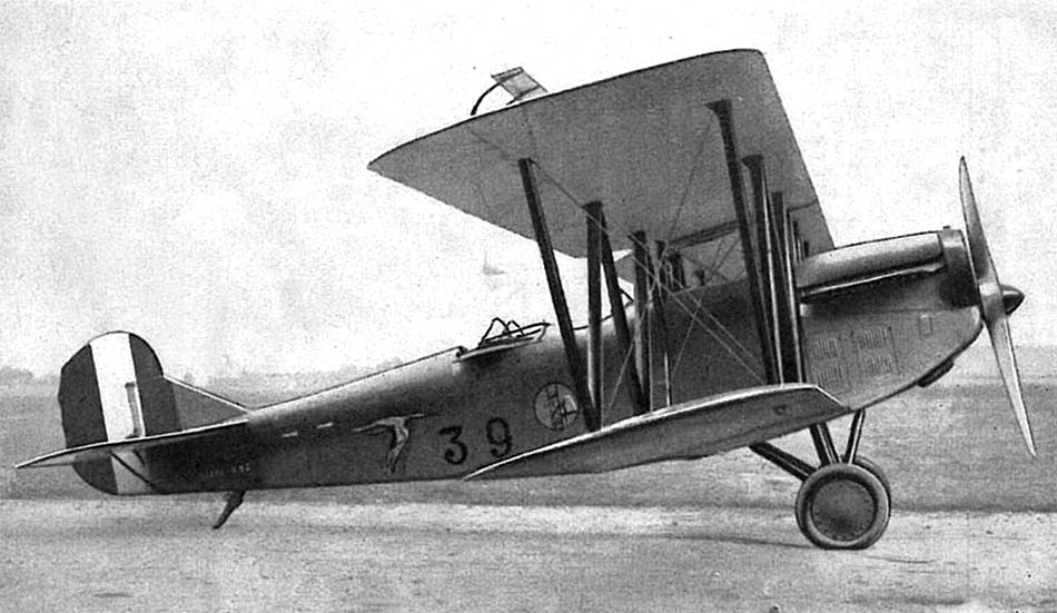 Fiat BR.2 biplane bomber side view