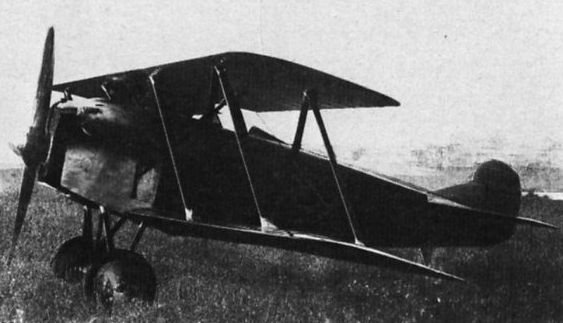 Fiat CR.1 prototype fighter in three-quarter view