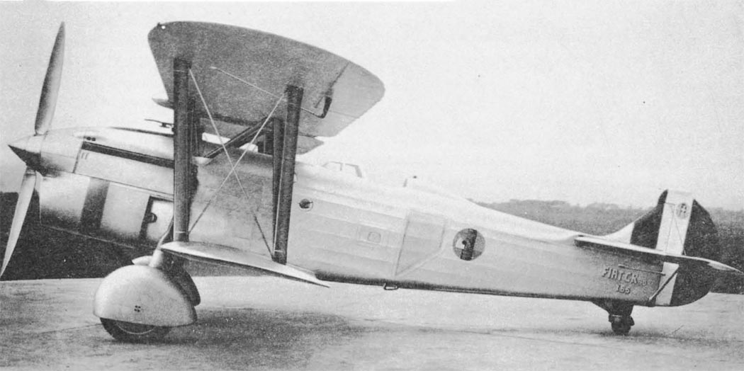 Fiat CR.30 biplane fighter three-quarter view
