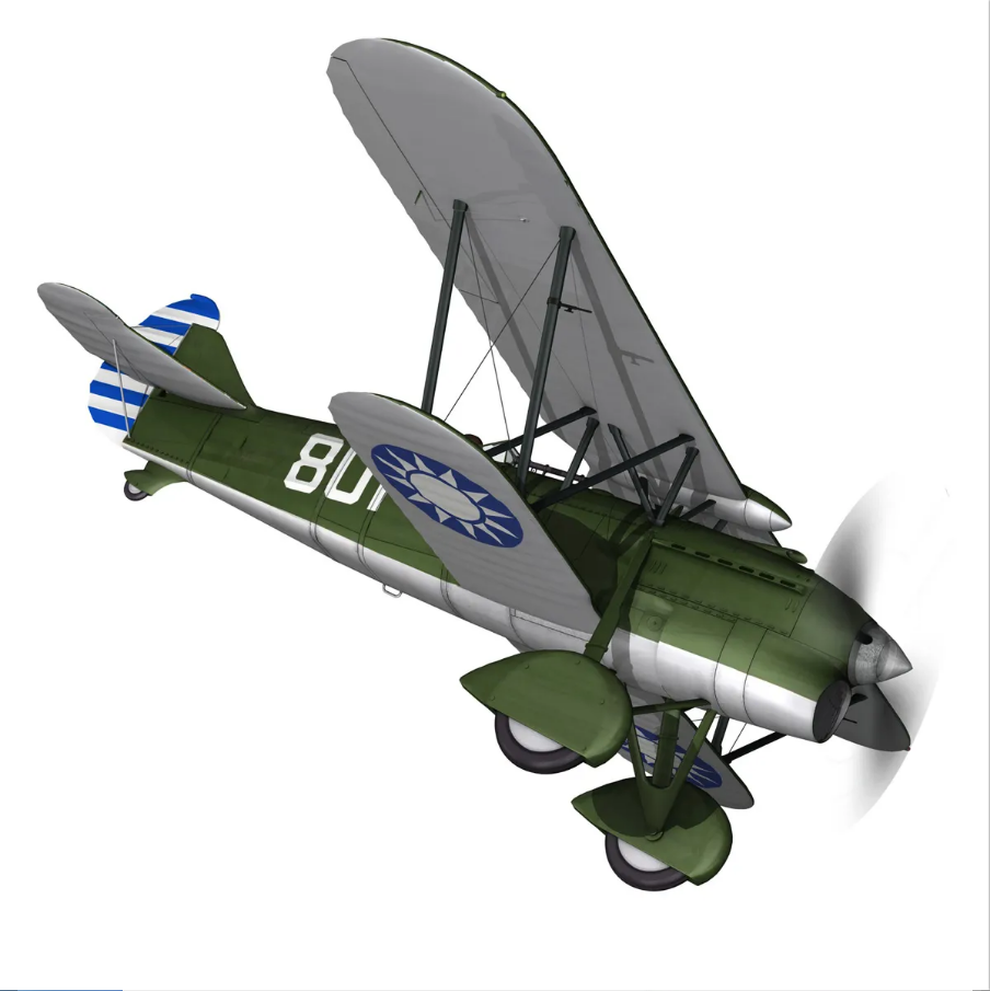 Fiat CR.32 - Fiat CR.32 - Chinese Nationalist Air Force 3D Model - FlatPyramid