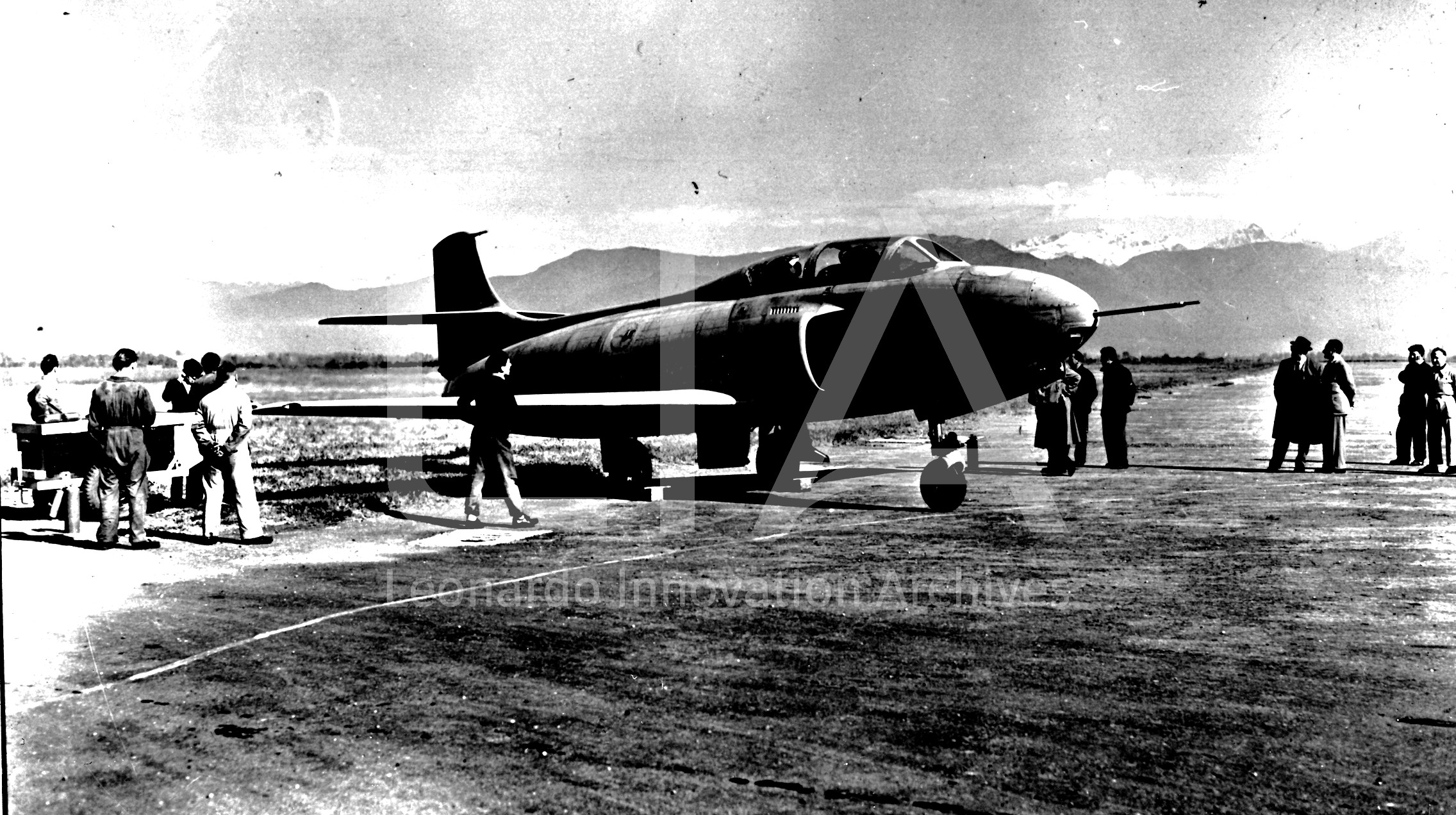 Fiat G.80 - FIAT G 80 - Ing. Gabrielli ed il pilota Catella dopo il primo volo