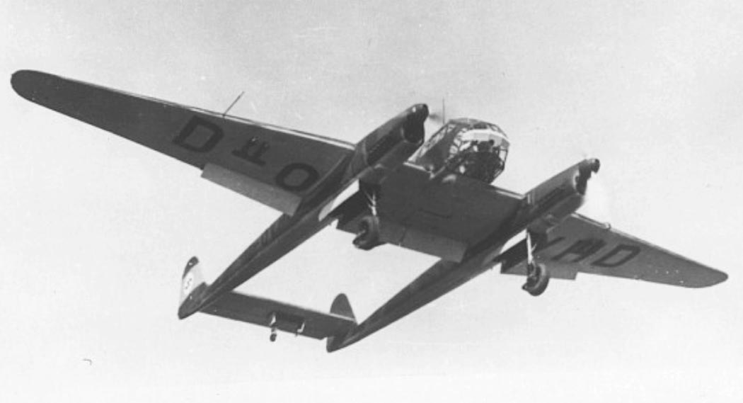 Focke-Wulf Fw 189 reconnaissance aircraft in flight