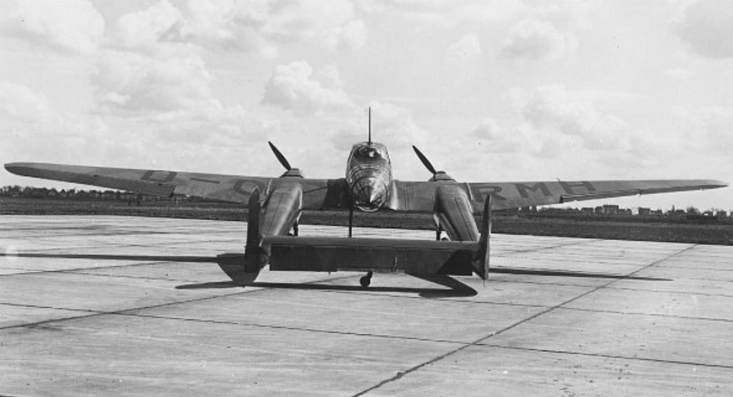 Focke-Wulf Fw 189 twin-boom reconnaissance aircraft rear ground view