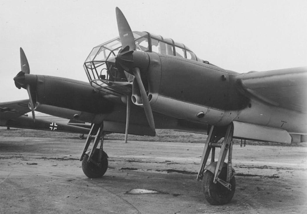 Focke-Wulf Fw 189 reconnaissance aircraft close ground view