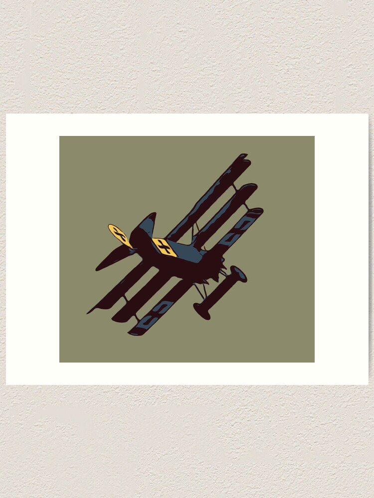Fokker Dr.I - "Fokker DR.I aircraft [comics edition 2]" Art Print by Escarpatte