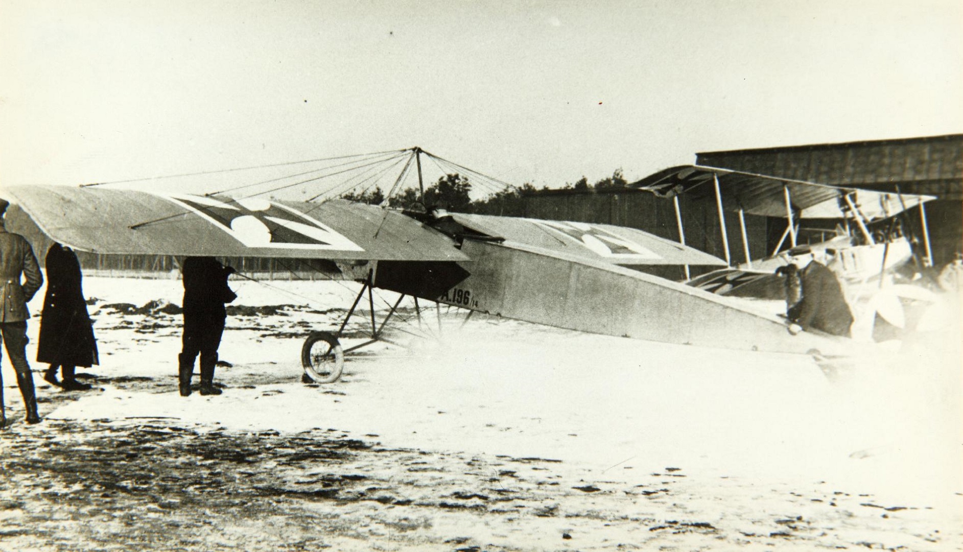 Fokker M.5 monoplanes lined up on the field