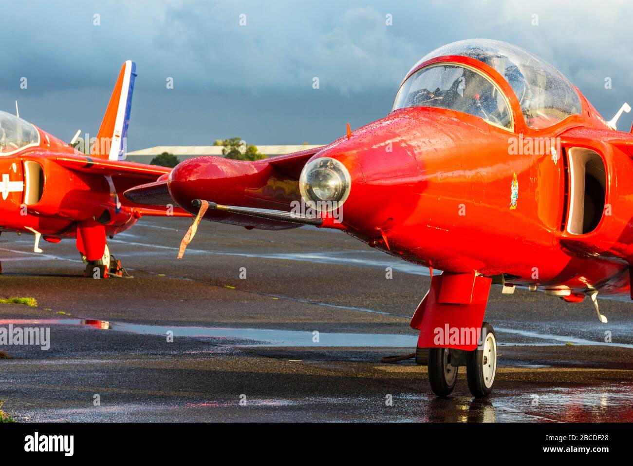 Folland Gnat - 2 ex Royal Air Force Folland Gnat trainer aircraft at North Weald