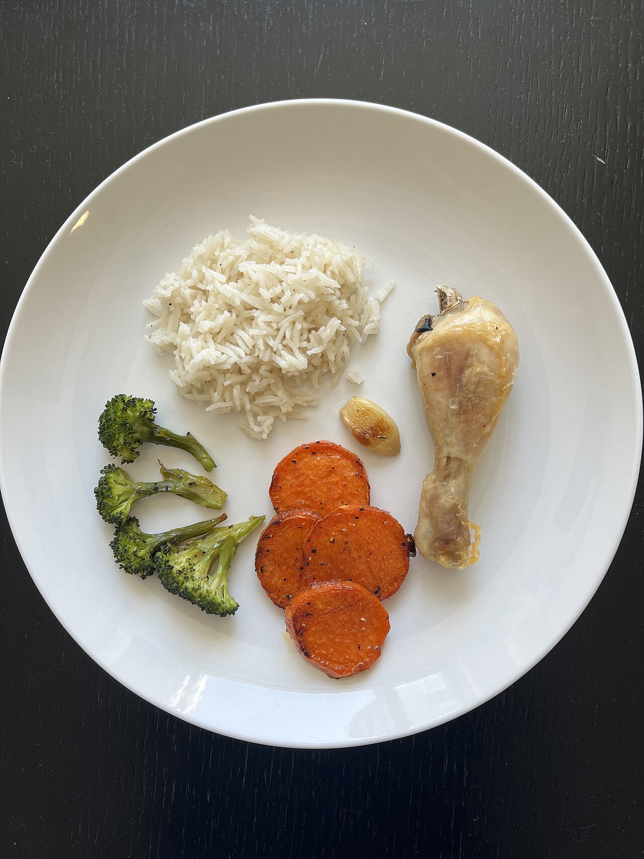 Our Dietary Needs - Liat Portal for Foodie Disorder - Healthy low-fat chicken, rice, broccoli, and sweet potato plate