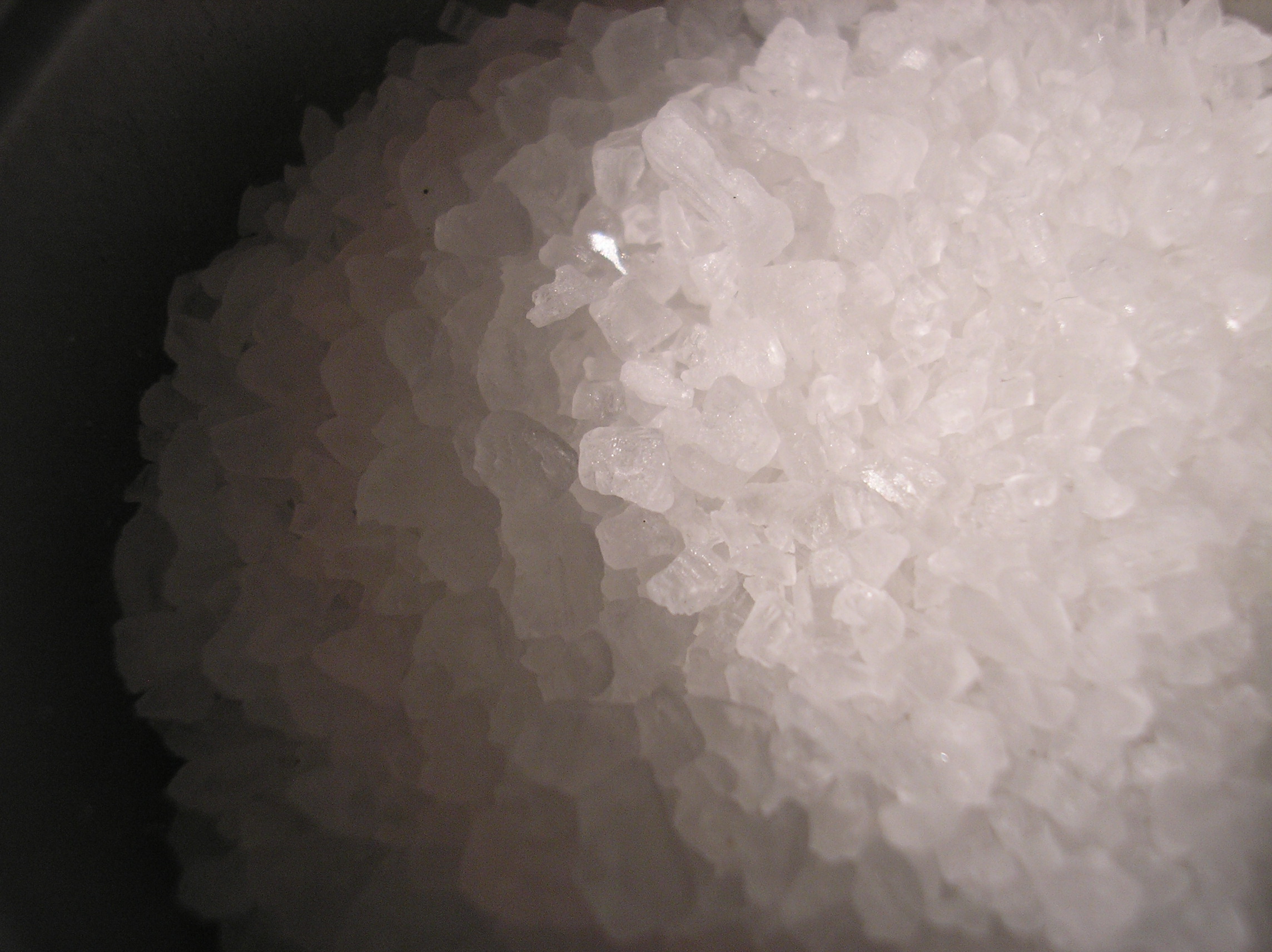 Close-up of salt crystals