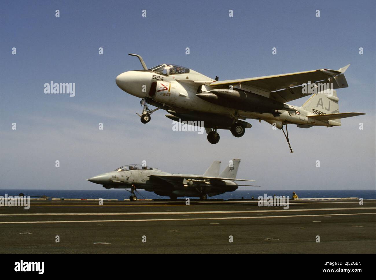 Grumman A-6 Intruder - US Navy, deck-landing of a Grumman A-6 Intruder strike aircraft on