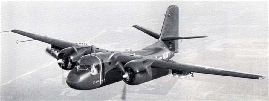 Grumman S-2 Tracker anti-submarine aircraft in flight