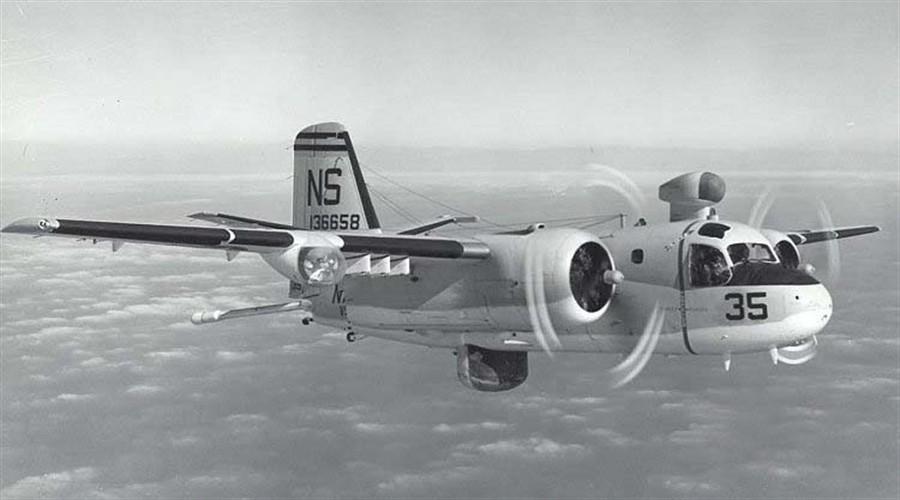 Grumman S-2 Tracker patrol aircraft in flight