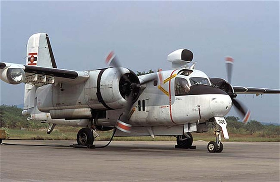 Grumman S-2 Tracker anti-submarine aircraft on the ground