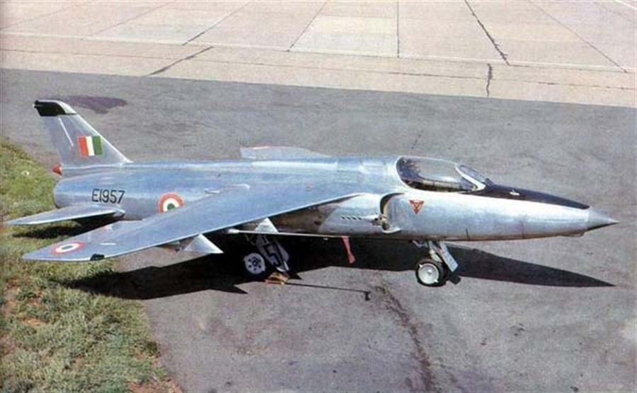 HAL Ajeet light fighter on the ramp