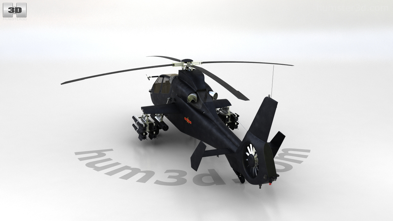 Harbin Z-19 - 360 view of Harbin Z-19 Military helicopter 3D model - 3DModels store