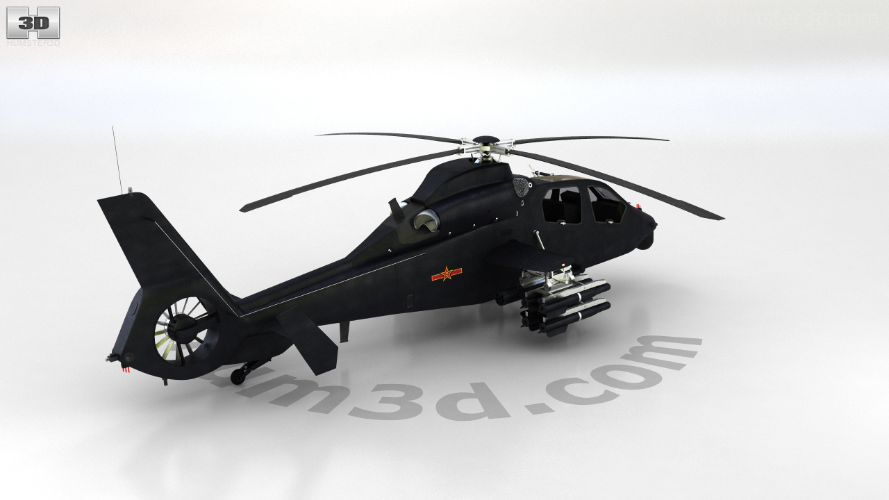 Harbin Z-19 - 360 view of Harbin Z-19 Military helicopter 3D model - 3DModels store