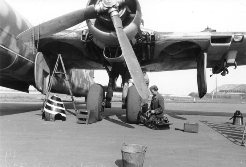 Heinkel He 177 Greif - Heinkel He 177A Greif, détail du train d'atterrissage