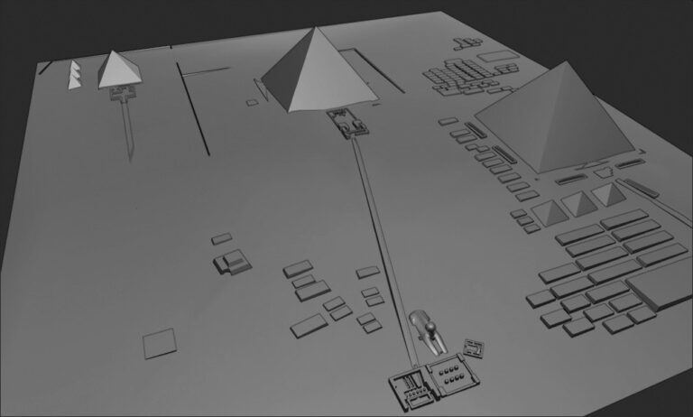 Giza complex from above 3D
