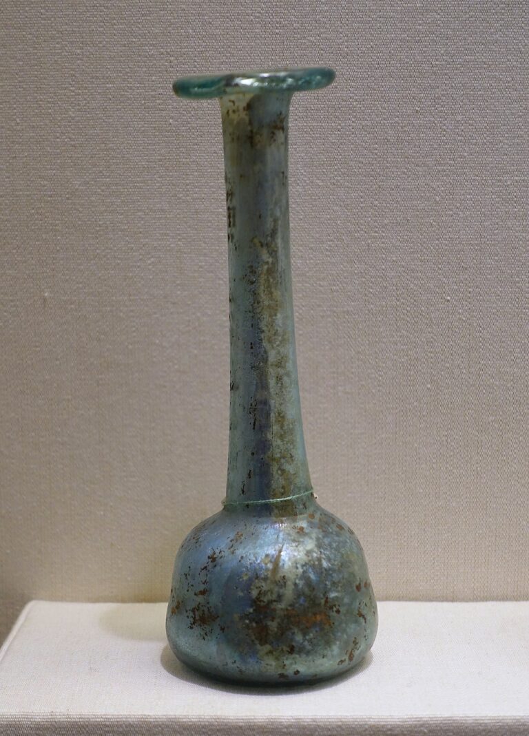 Flask, Eastern Mediterranean, late 1st 2nd century AD, free blown glass California Palace of the Legion of Honor San Francisco, CA