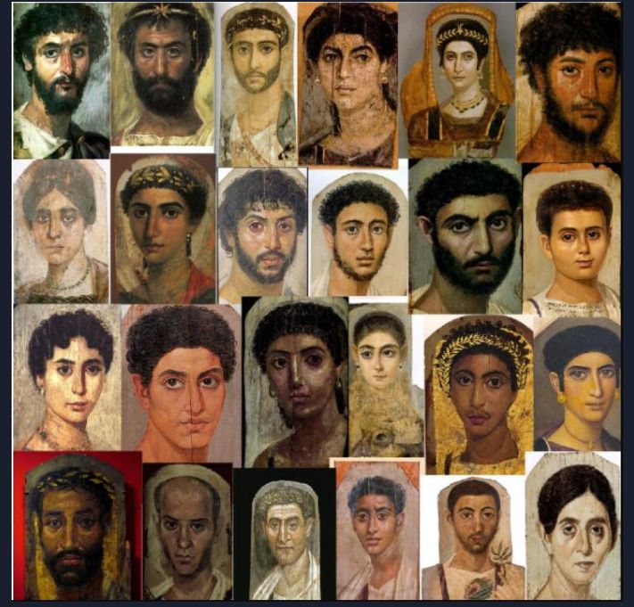 Ancient Egypt early Roman period Mummy portraits from Faiyum Egypt