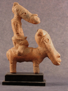 A man ride a horse,Nok terracotta figurine