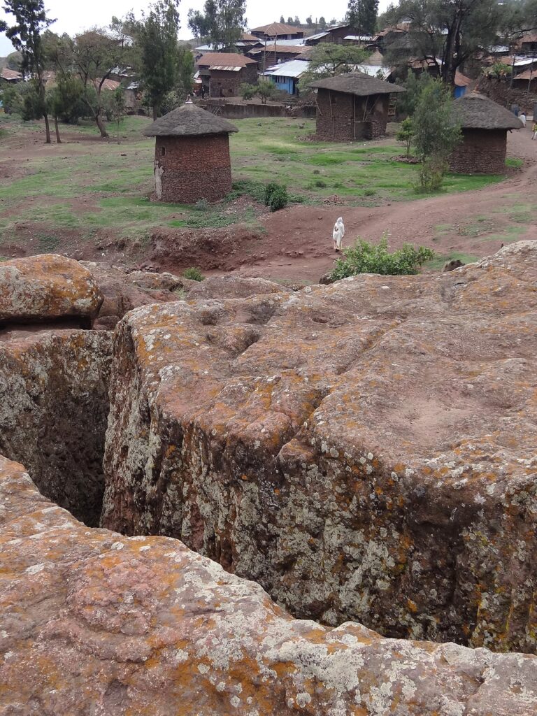 Outside Bet Gebriel Rafael Rock Hewn Church Southeastern Cluster Lalibela Ethiopia 01