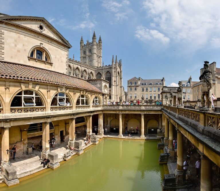 Roman Baths in Bath Spa, England July