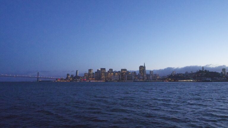 San Francisco Financial District at dusk