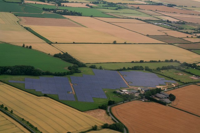 Solar farm at Yarburgh, aerial