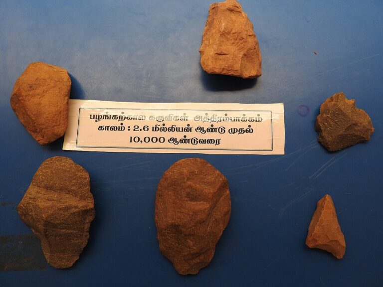 Paleolithic tools 2 valapadi exhibit salem India