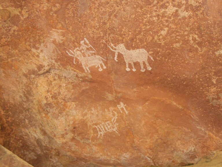 Rock art and painting at bhimbetka. a UNESCO world heritage site