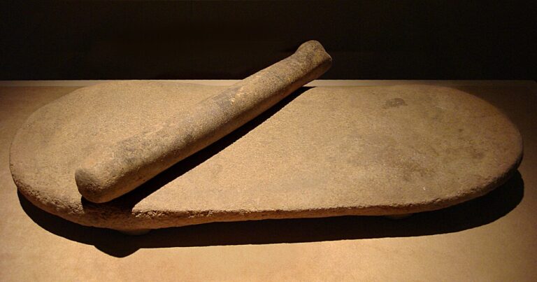CMOC Treasures of Ancient China exhibit millstone and roller