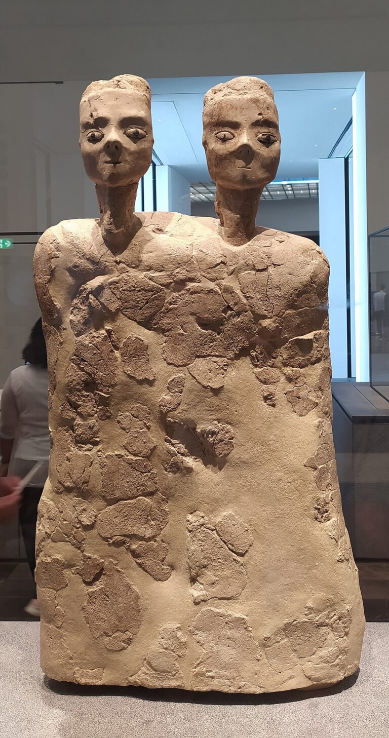 Statue from Ain Ghazal in Louvre Abu Dhabi