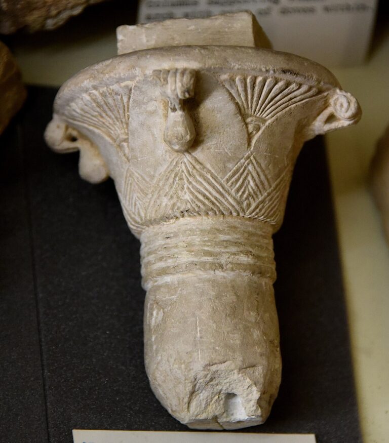 Capital, limestone model. Roman period. From Egypt. The Petrie Museum of Egyptian Archaeology, London