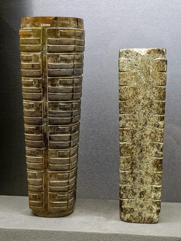 Cong tubes possibly Liangzhu period southern China