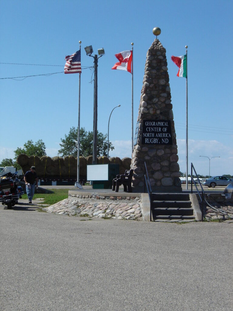 Geographical Center of North America monument, Rugby